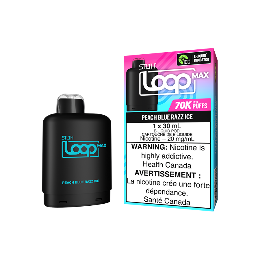 STLTH LOOP MAX POD PACK PEACH BLUE RAZZ ICE