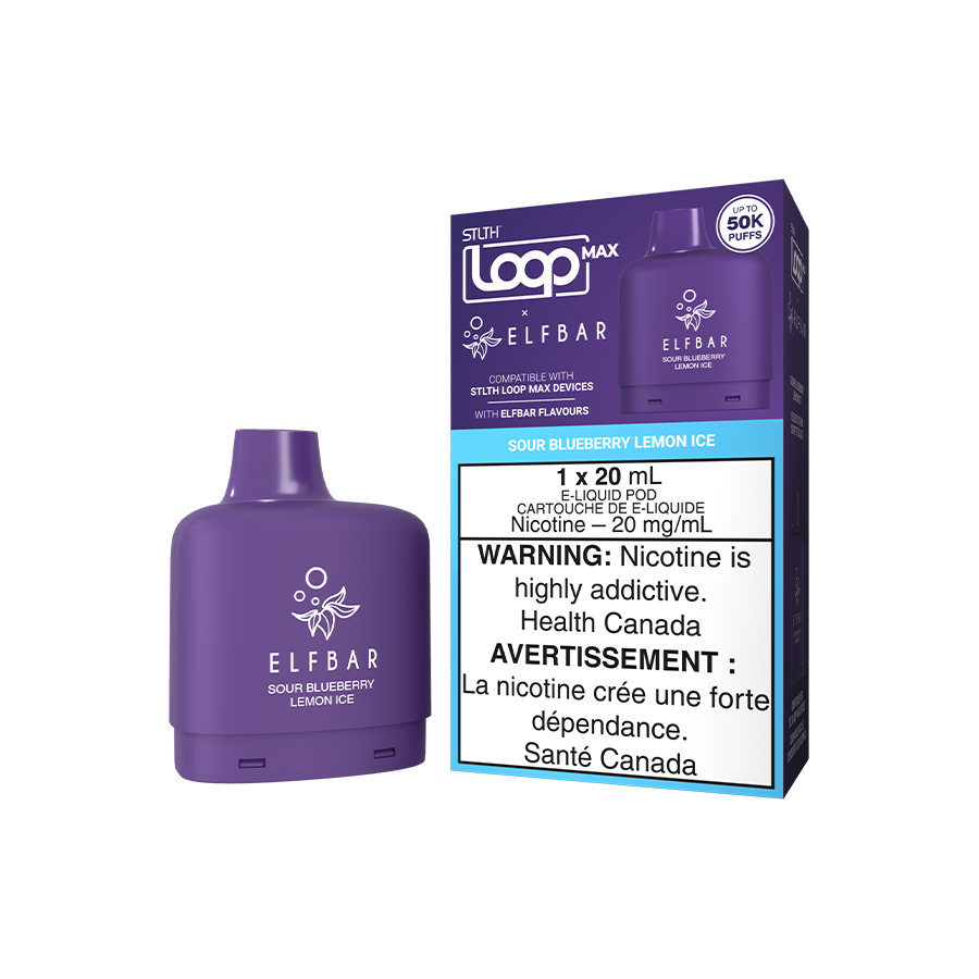 STLTH Loop Max x Elfbar Pod Pack Sour Blueberry Lemon Ice