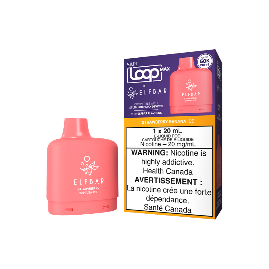 STLTH Loop Max x Elfbar Pod Pack Strawberry Banana Ice