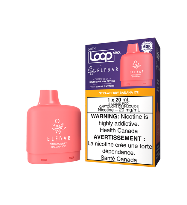 STLTH Loop Max x Elfbar Pod Pack Strawberry Banana Ice