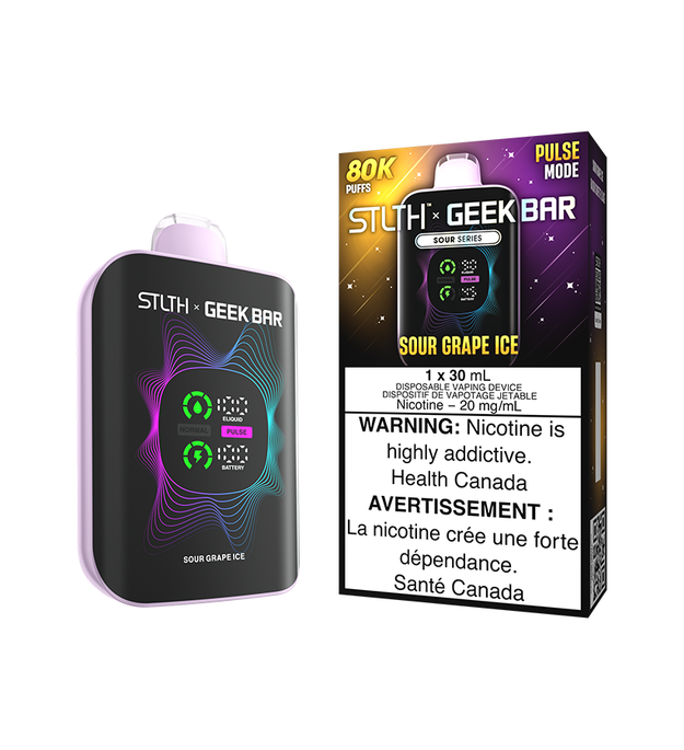 STLTH X GEEK BAR DISPOSABLE - SOUR GRAPE ICE