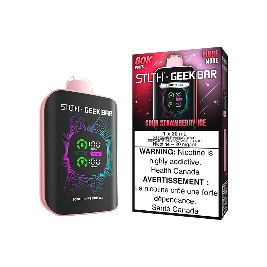 STLTH X GEEK BAR DISPOSABLE - SOUR STRAWBERRY ICE