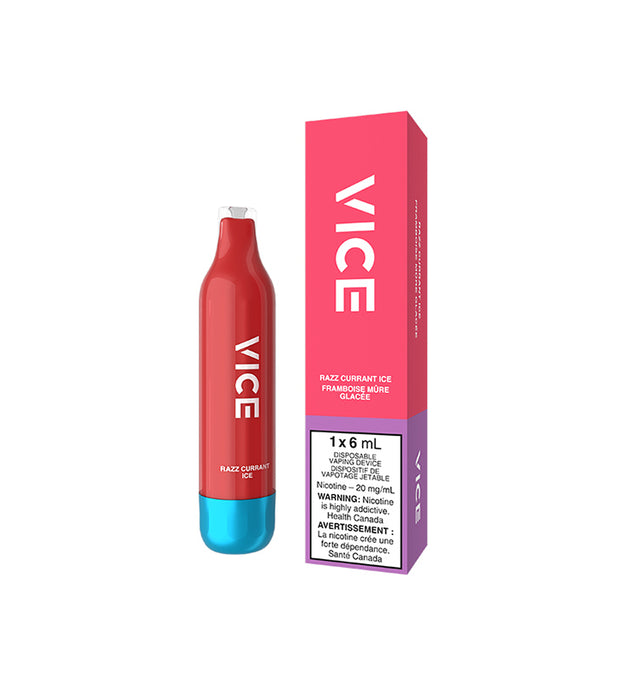 VICE 2500 DISPOSABLE RAZZ CURRANT ICE 20MG