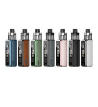 All colors of the Voopoo Drag S3 Pod Kit with 5ml PnP X Pod, arranged left to right: Blue, Brown, Green, Metal Gray, Pink, Spray Black, White