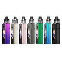 All colors of the Voopoo Drag X3 Pod Kit with 5ml PnP X Pod, arranged left to right: Aurora Purple, Champagne Golden, Glow Pink, Gray Metal, Moss Green, Sky Blue, Spray Black