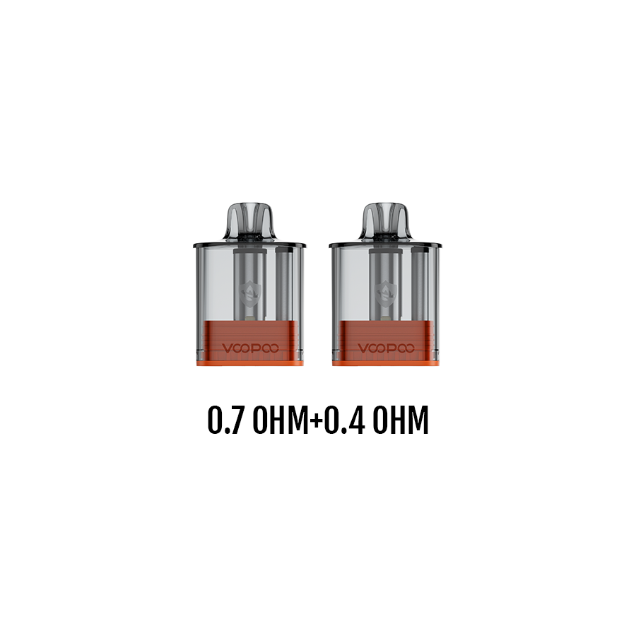 VOOPOO VRIZZ V2 REPLACEMENT POD _2 PACK_ CRC 0.7 OHM_0.4 OHM